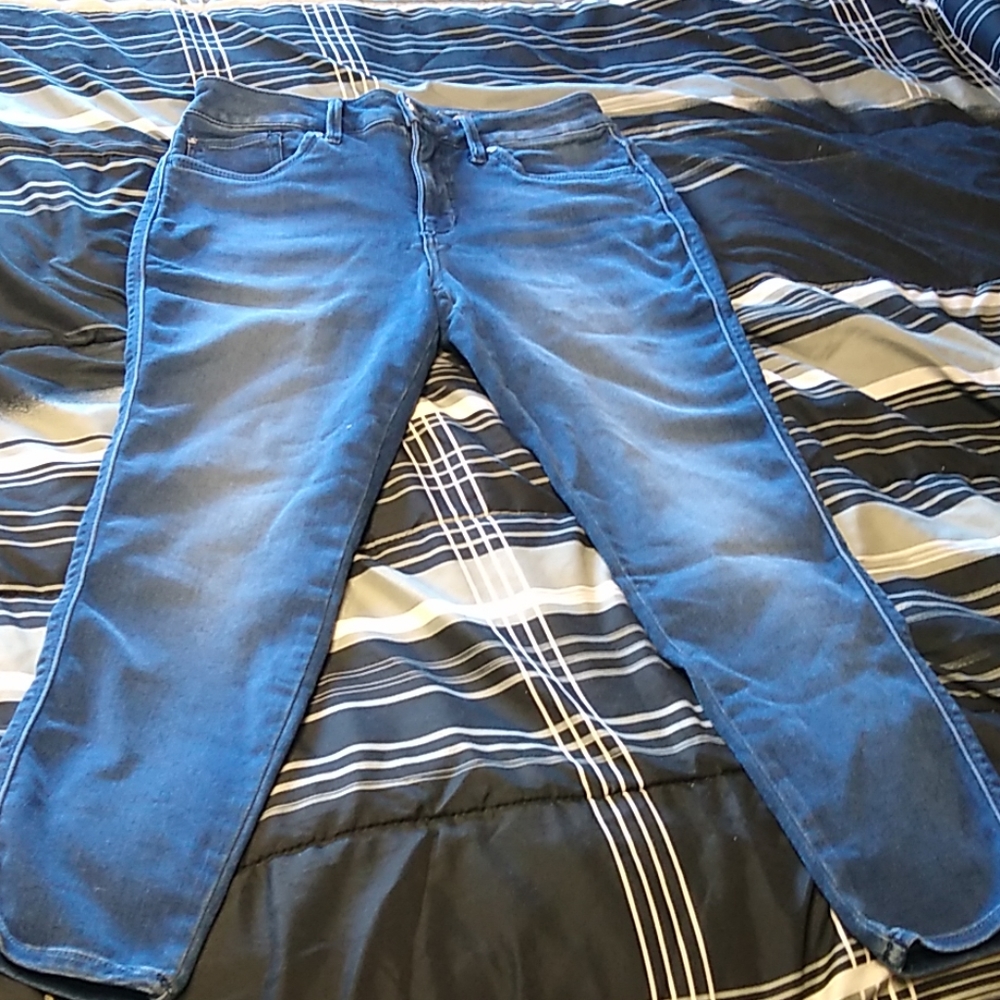 Seven7 high rise skinny crop jeans